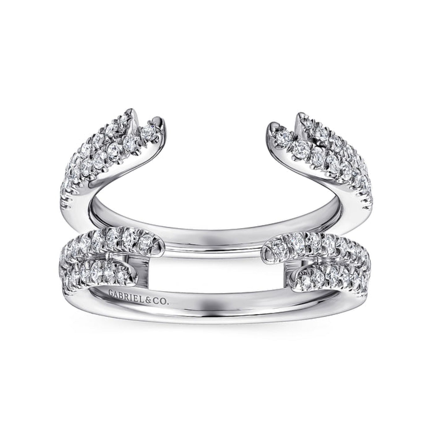 Gabriel & Co. Two Row Diamond "Flair" Enhancer Band