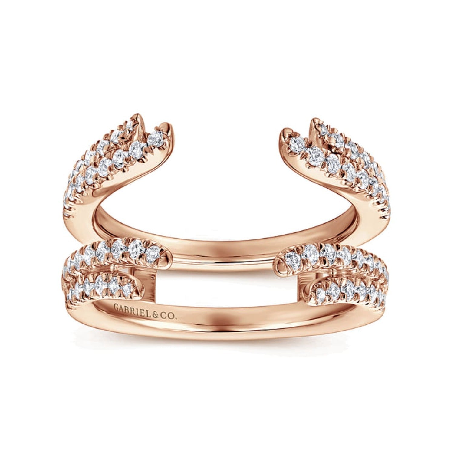 Gabriel & Co. Two Row Diamond "Flair" Enhancer Band