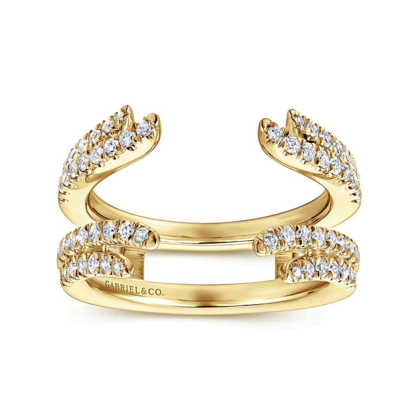 Gabriel & Co. Two Row Diamond "Flair" Enhancer Band