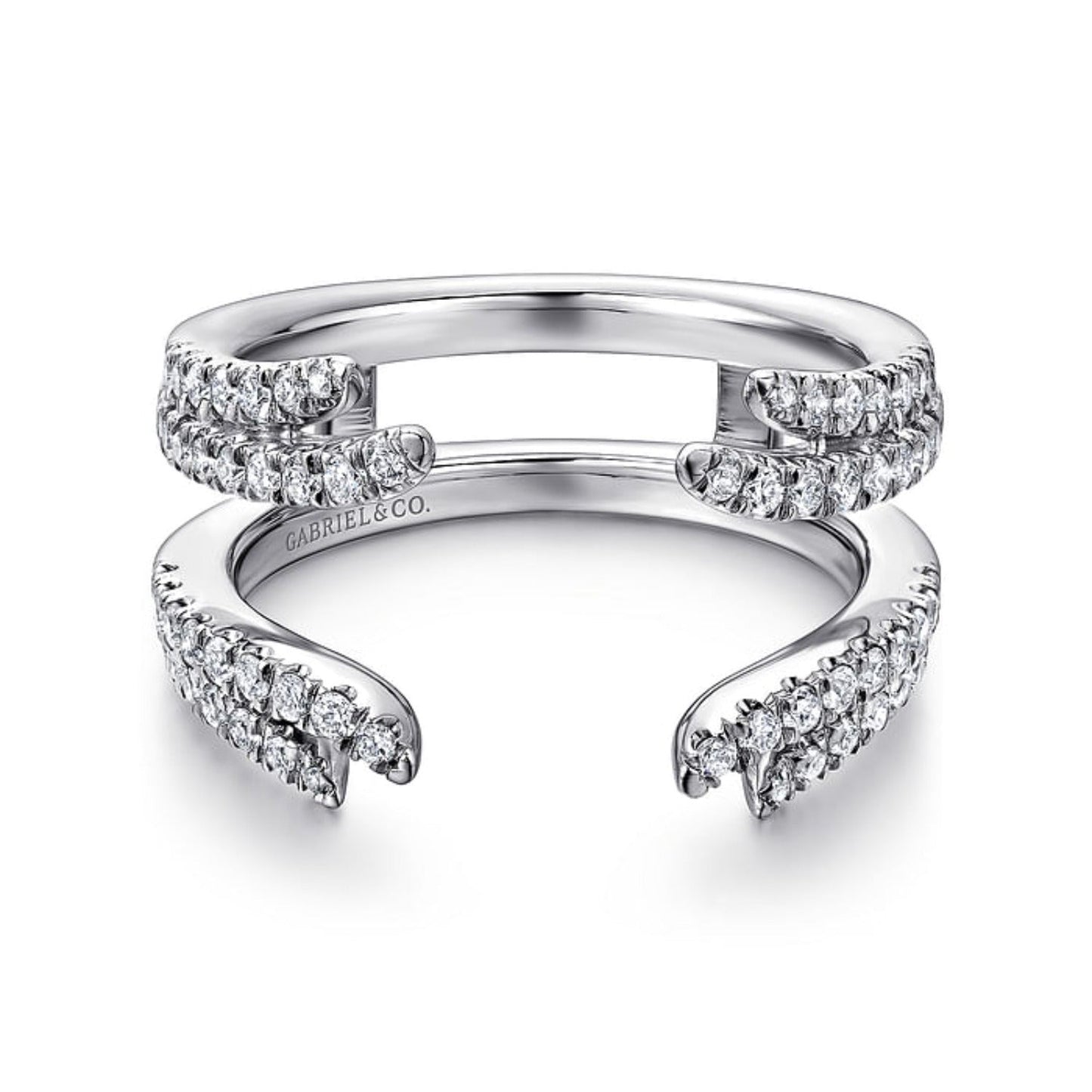 Gabriel & Co. Two Row Diamond "Flair" Enhancer Band