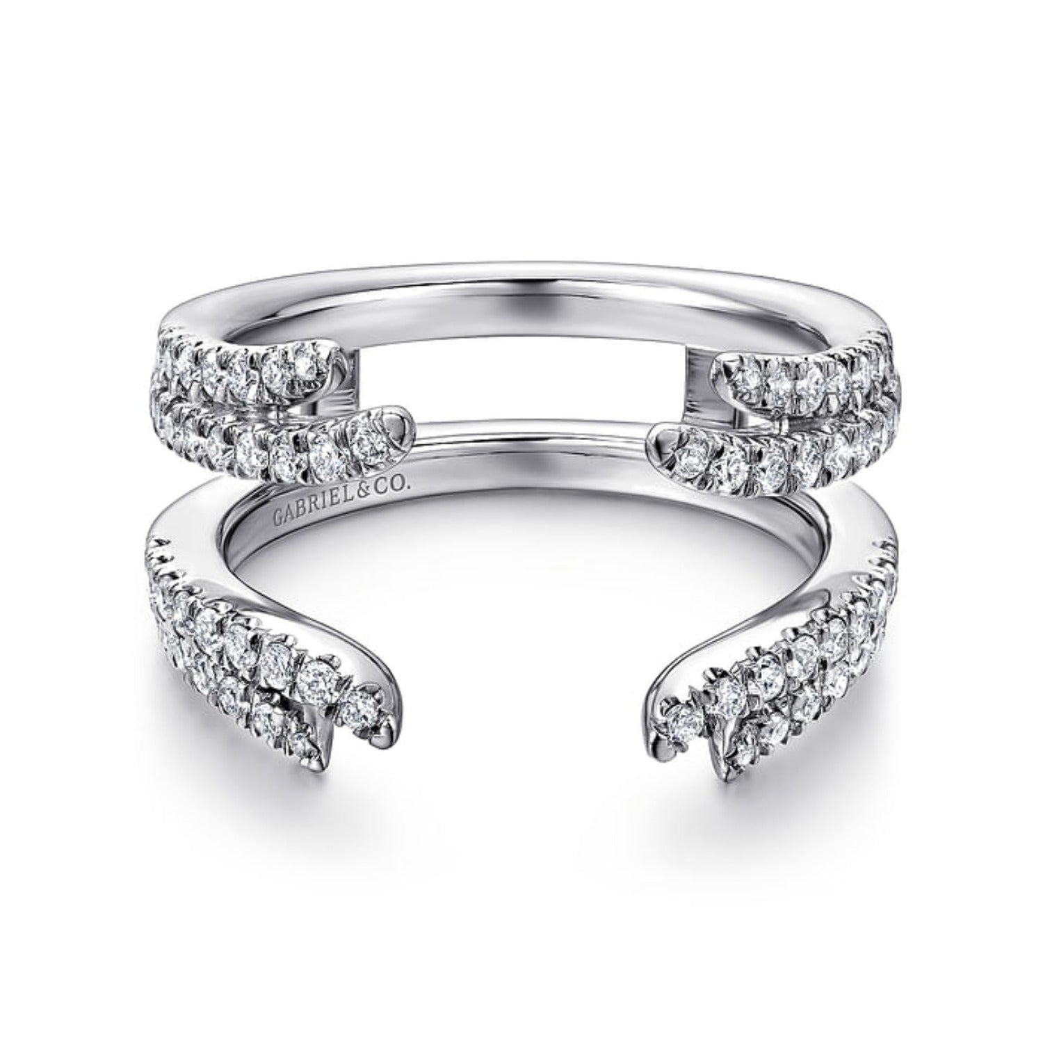 Gabriel & Co. Two Row Diamond "Flair" Enhancer Band