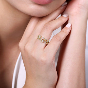 Gabriel & Co. Vine Leaf Diamond Ring