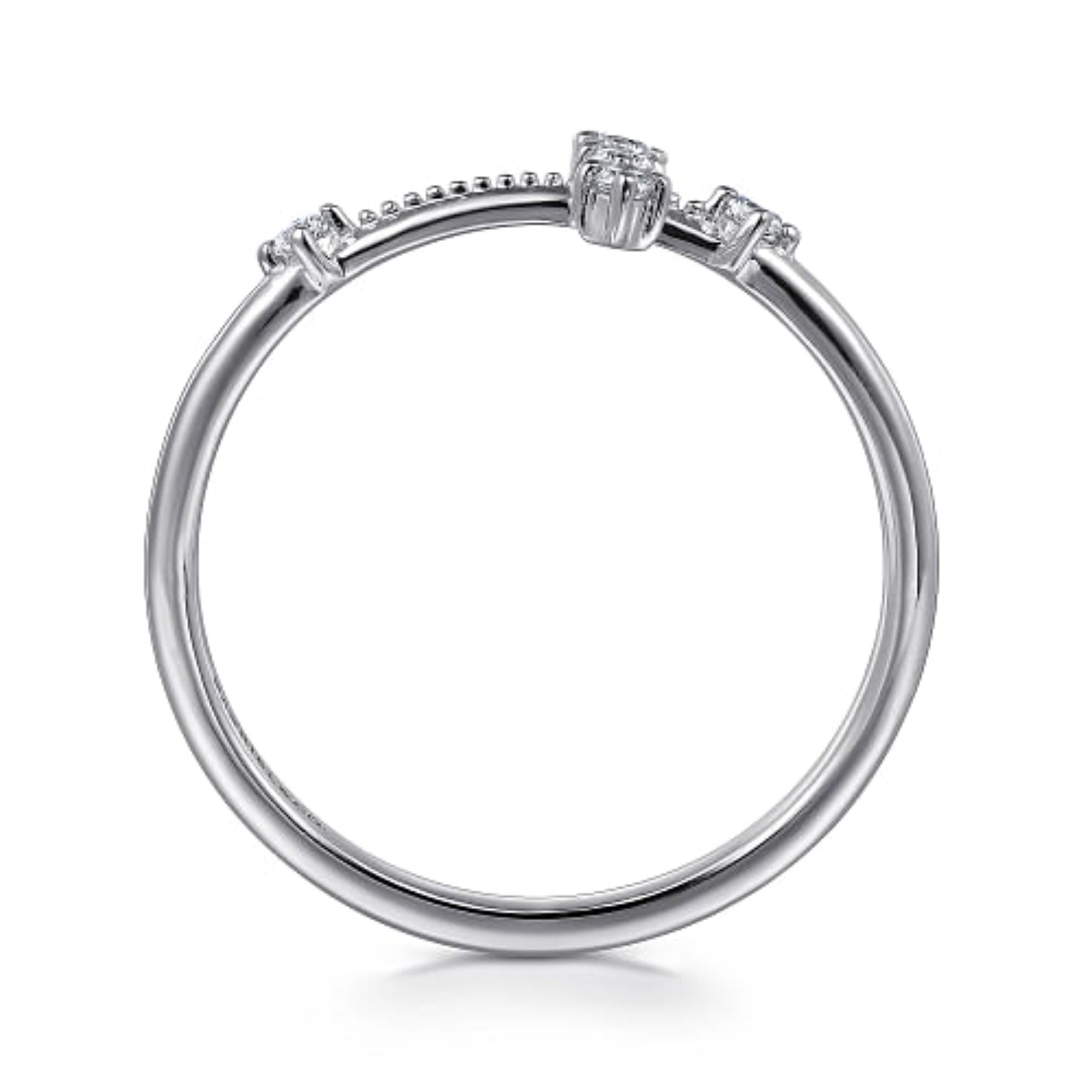 Gabriel Diamond Cross Ring