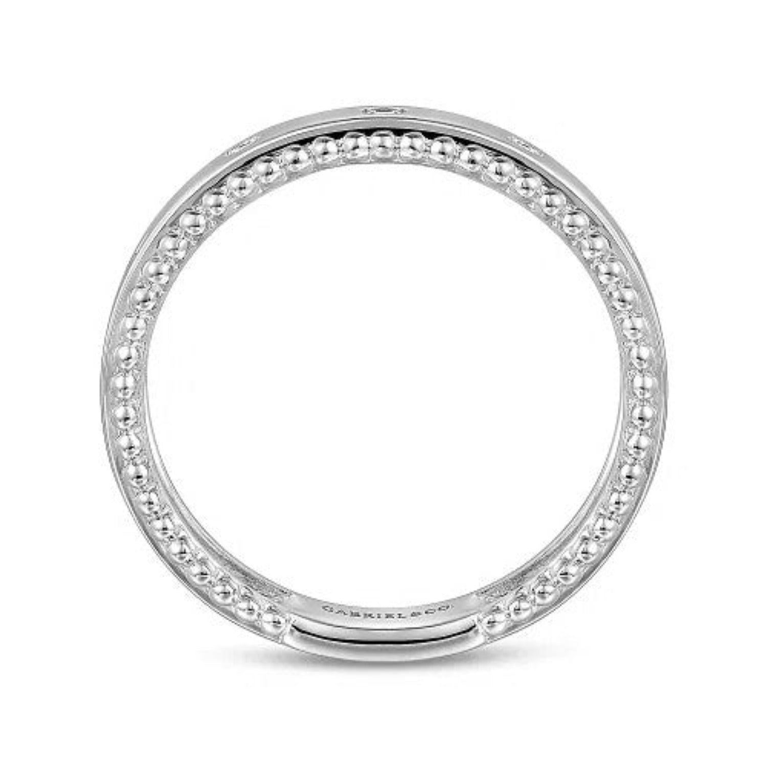 Gabriel Wide Bujukan Bezel Set Diamond Ring