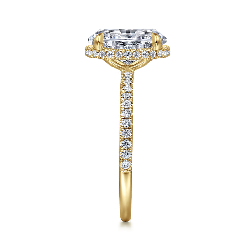 Gabriel & Co. Yellow Gold Allesia Hidden Diamond Engagement Ring