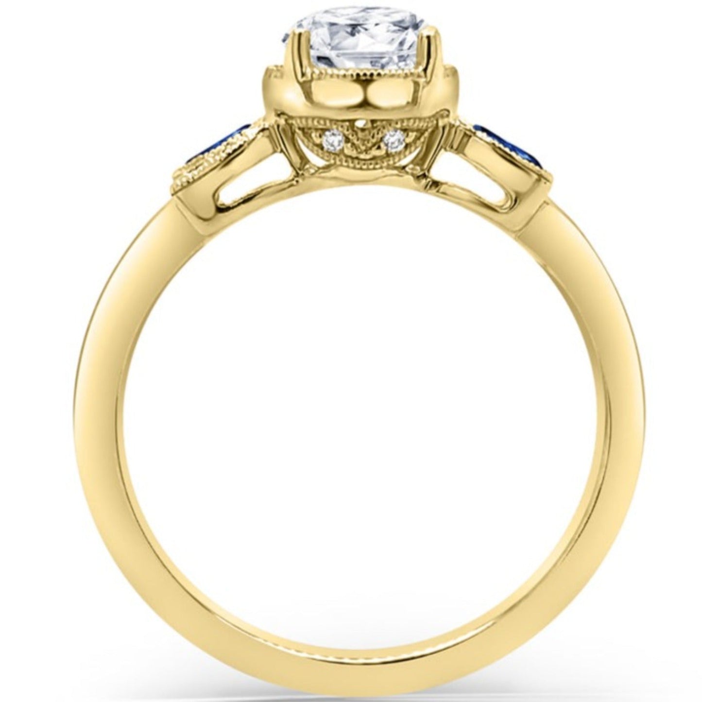 Kirk Kara "Dahlia" Nature-Inspired Blue Sapphire Engagement Ring