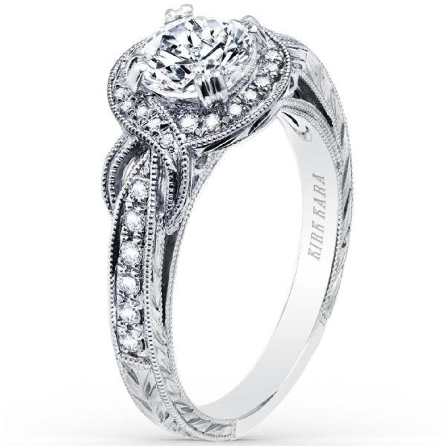 Kirk Kara "Pirouetta" Halo Diamond Engagement Ring