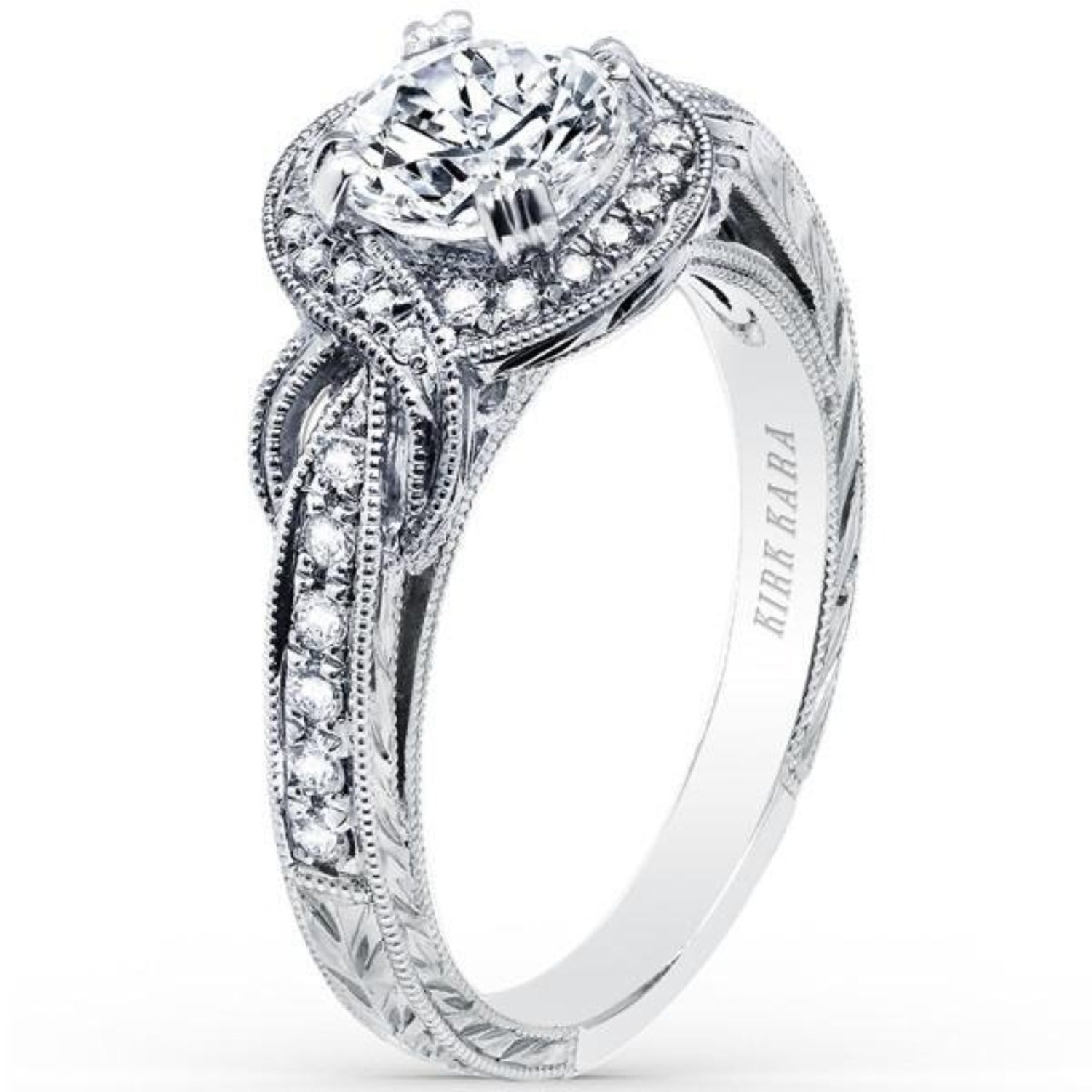 Kirk Kara "Pirouetta" Halo Diamond Engagement Ring