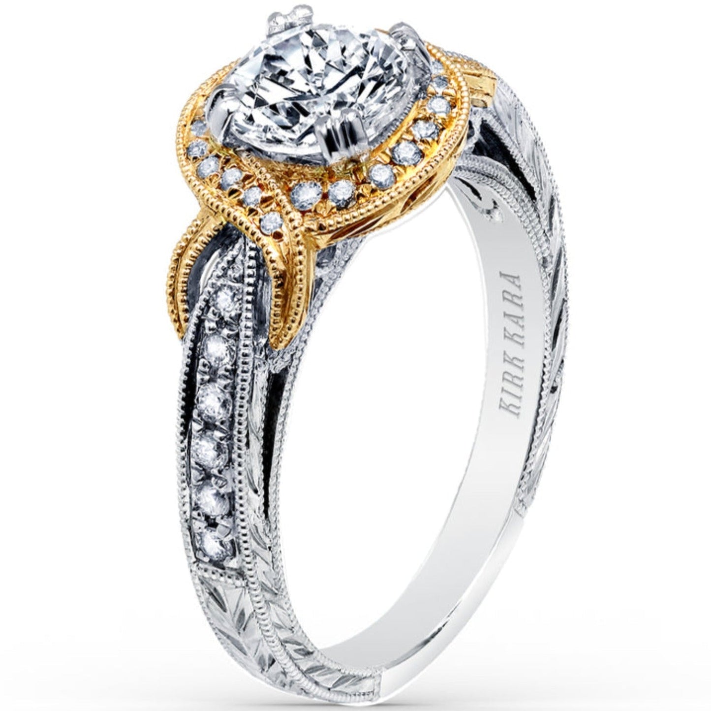 Kirk Kara "Pirouetta" Halo Diamond Engagement Ring