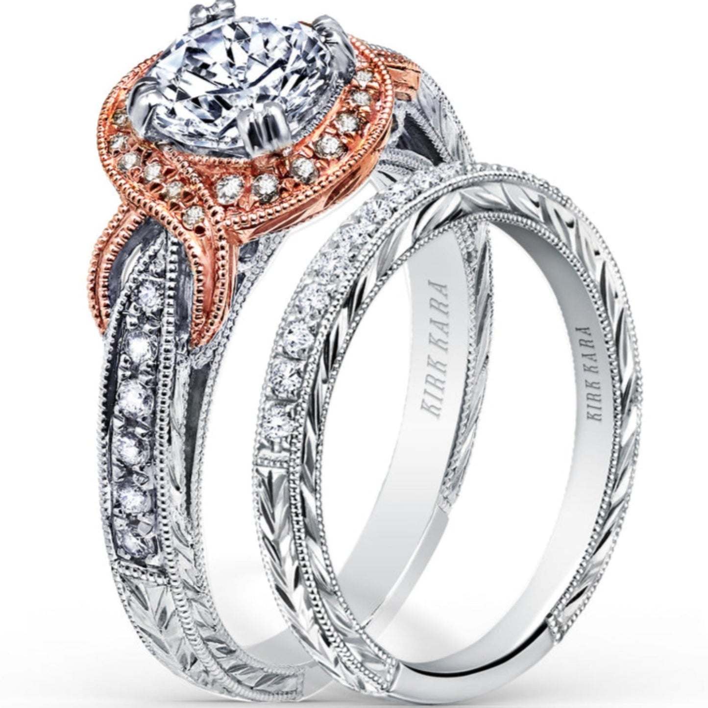 Kirk Kara "Pirouetta" Halo Diamond Engagement Ring