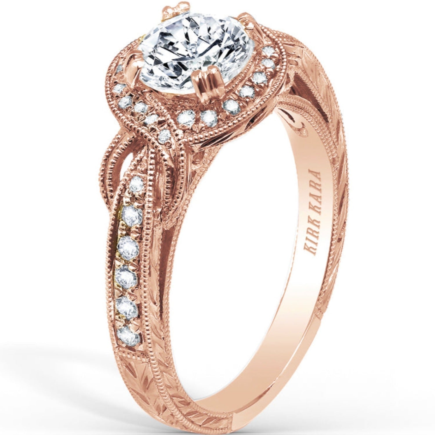 Kirk Kara "Pirouetta" Halo Diamond Engagement Ring