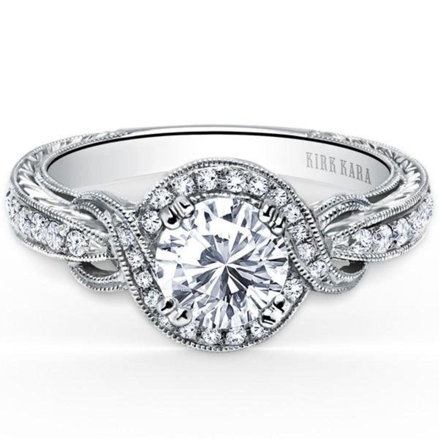 Kirk Kara "Pirouetta" Halo Diamond Engagement Ring