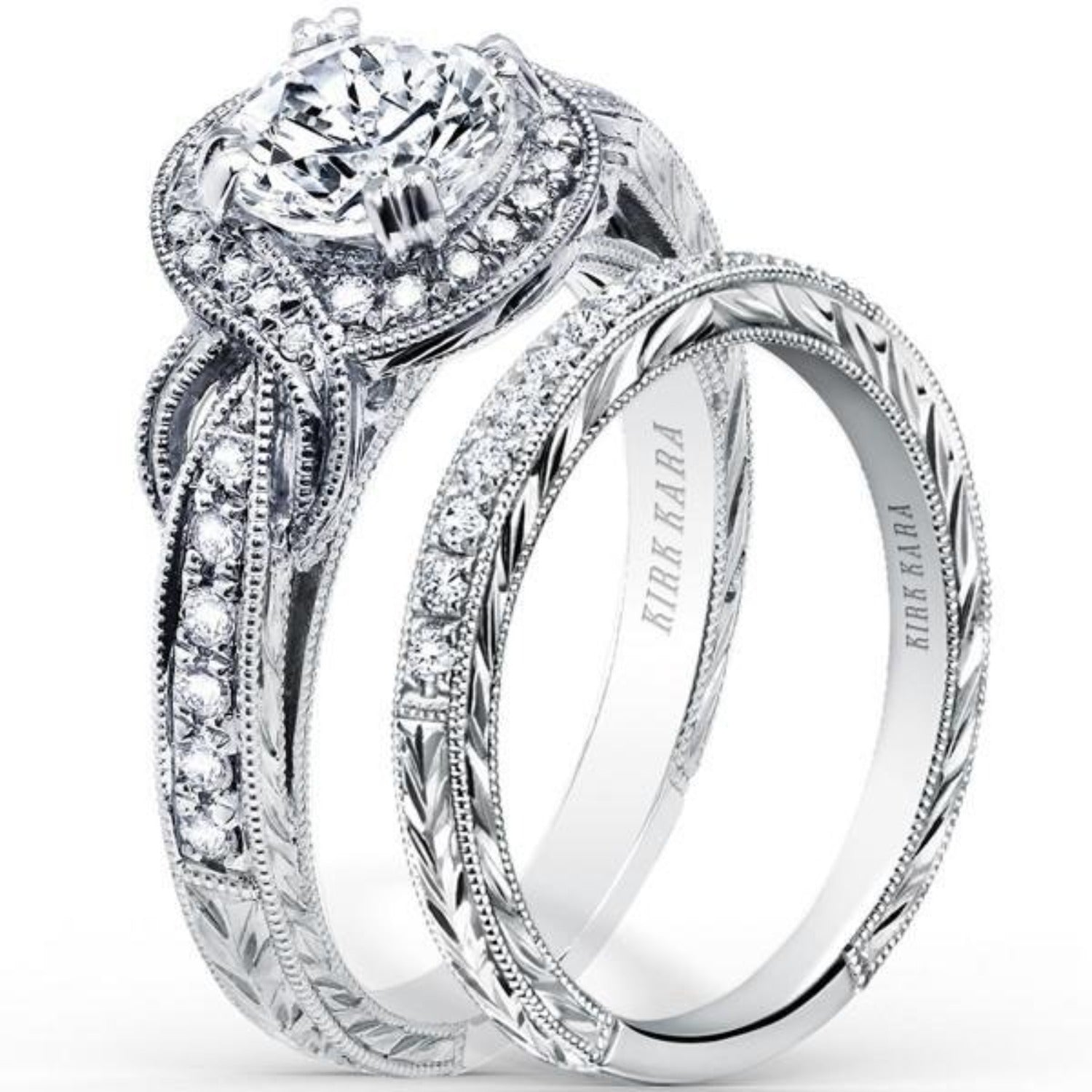Kirk Kara "Pirouetta" Halo Diamond Engagement Ring