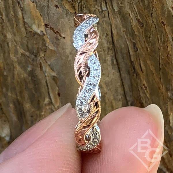 Kirk Kara "Pirouetta" Twist Two-Tone Diamond Eternity Wedding Band