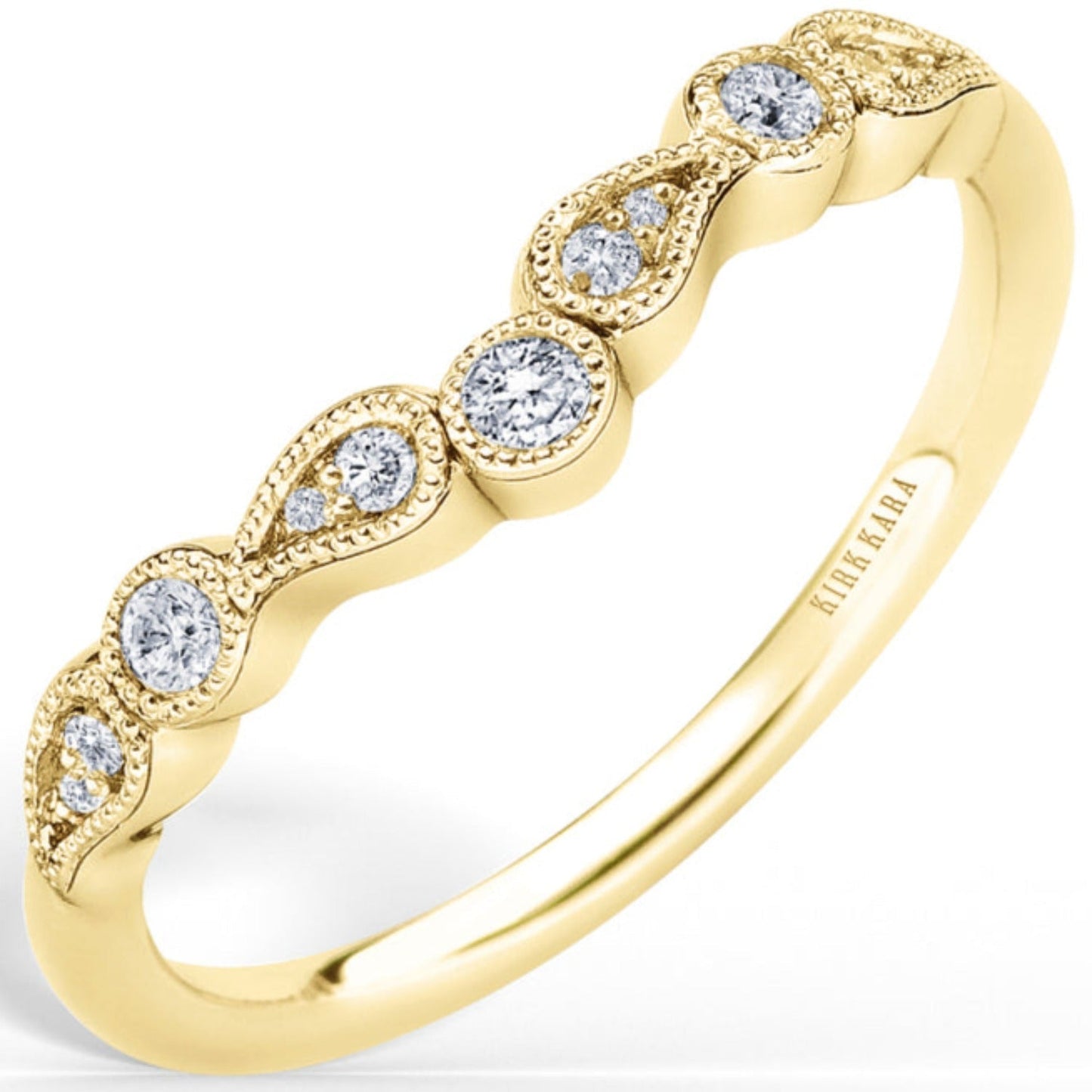 Kirk Kara "Rayana" Boho Chevron Diamond Wedding Band