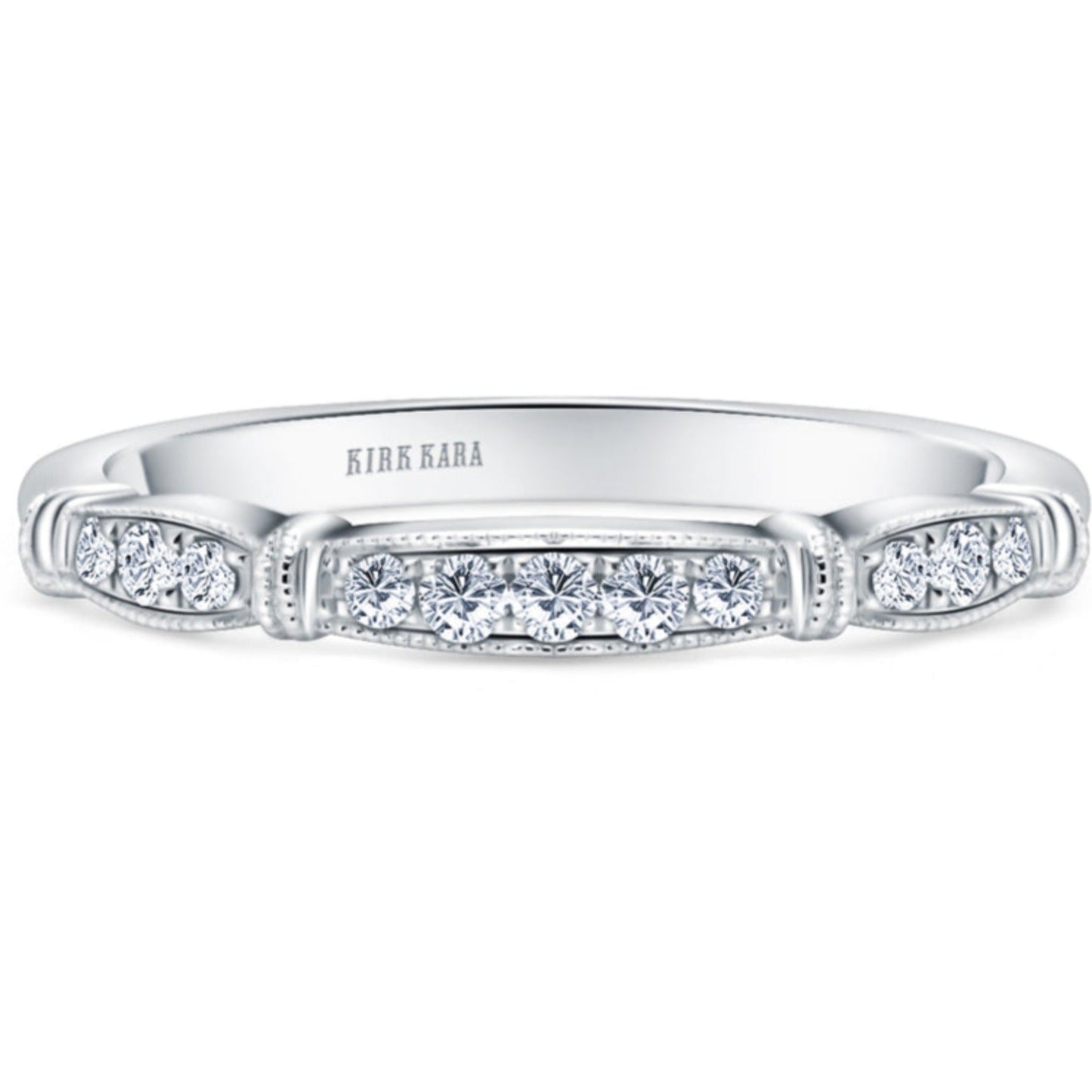 Kirk Kara "Stella" Milgrain Diamond Wedding Band