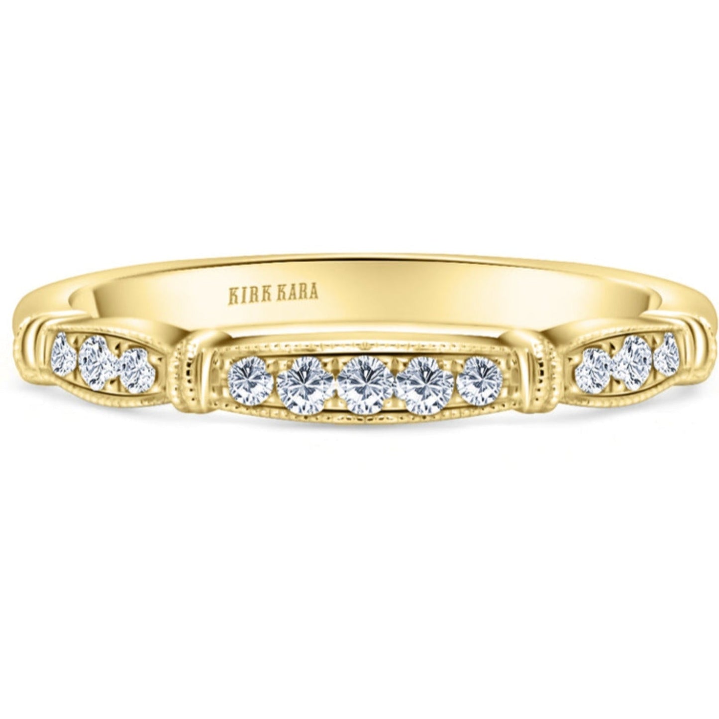 Kirk Kara "Stella" Milgrain Diamond Wedding Band
