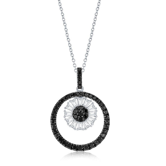 Le Vian Exotics Black and White Diamond Flower Pendant