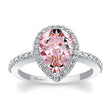 Load image into Gallery viewer, Barkev&#39;s Pear Cut Morganite Halo Diamond Engagement Ring
