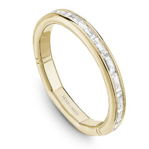 Noam Carver Contemporary East-West Baguette Diamond Wedding Band with Euro Shank