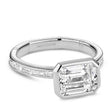 Load image into Gallery viewer, Noam Carver Contemporary East-West Bezel Set Emerald Cut Diamond Engagement Ring
