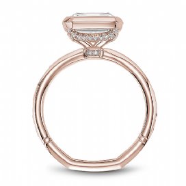 Noam Carver Contemporary East-West Bezel Set Emerald Cut Diamond Engagement Ring