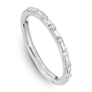 Noam Carver East-West Diamond Baguette Wedding Band with Euro Shank