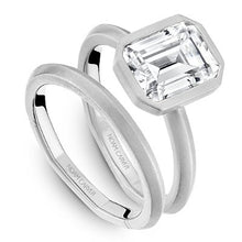 Load image into Gallery viewer, Noam Carver Emerald Cut Bezel Set Diamond Engagement Ring
