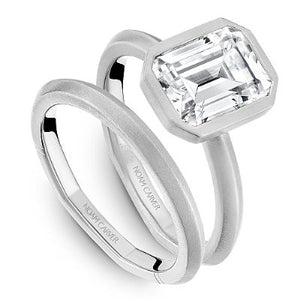 Noam Carver Emerald Cut Bezel Set Diamond Engagement Ring