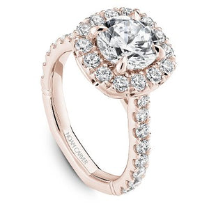 Noam Carver Large Halo Diamond Engagement Ring with a Euro Shank