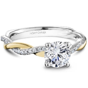 Noam Carver Round Cut Twist Diamond Engagement Ring