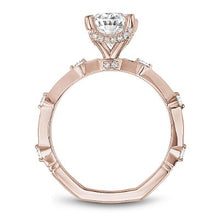 Load image into Gallery viewer, Noam Carver Station Style Hidden Halo Knife Edge Diamond Engagement Ring
