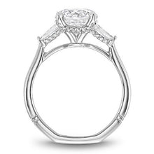 Load image into Gallery viewer, Noam Carver Three Stone Tapered Baguette Hidden Halo Diamond Engagement Ring
