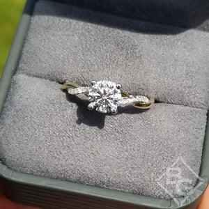 Noam Carver Round Cut Twist Diamond Engagement Ring