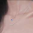 Load and play video in Gallery viewer, Gabriel &amp; Co. Lusso Blue Sapphire and Diamond Star Pendant
