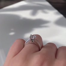 Load and play video in Gallery viewer, Barkev&#39;s Channel Set Graduated Diamond Engagement Ring
