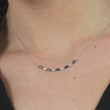 Load and play video in Gallery viewer, Gabriel &amp; Co. Lusso Blue Sapphire and Diamond Bar Necklace
