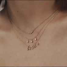 Load and play video in Gallery viewer, Gabriel &amp; Co. Script &quot;Love&quot; Necklace
