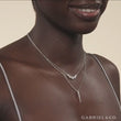 Load and play video in Gallery viewer, Gabriel &amp; Co. Five Halo Diamond Necklace
