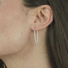 Load and play video in Gallery viewer, Gabriel &amp; Co. Diamond Drop Pave &quot;Slice&quot; Earrings
