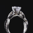 Load and play video in Gallery viewer, Barkev&#39;s Twist Black &amp; White Diamond Engagement Ring
