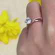 Load and play video in Gallery viewer, Barkev&#39;s Bypass Twist Prong Set Diamond Engagement Ring
