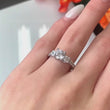 Load and play video in Gallery viewer, Barkev&#39;s Three Stone Diamond Engagement Ring
