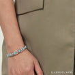 Load and play video in Gallery viewer, Gabriel &amp; Co. Rock Crystal and Turquoise Station Bangle Bracelet
