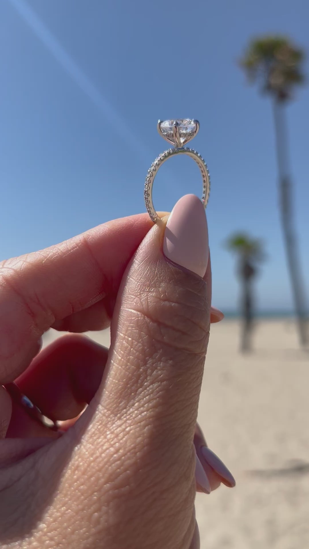 Ben Garelick Sargus Classic Large Center Round Diamond Shared Prong Engagement Ring