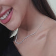 Load and play video in Gallery viewer, Gabriel &amp; Co. Graduating Diamonds &amp; Bar Necklace
