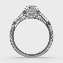 Load and play video in Gallery viewer, Gabriel &amp; Co. &quot;Jaelyn&quot; Diamond &amp; Sapphire Engagement Ring
