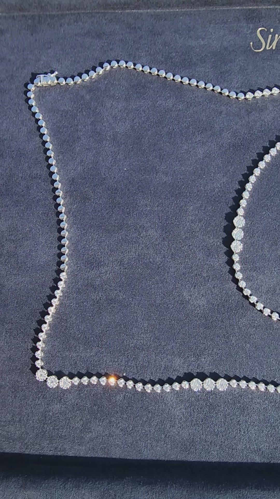 Simon G. 18K White Gold 34 Inch Long 9 carat Diamond Necklace