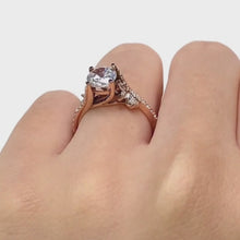 Load and play video in Gallery viewer, Barkev&#39;s Marquise &amp; Round Cut Prong Set Diamond Engagement Ring
