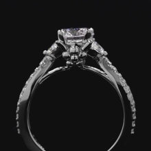 Load and play video in Gallery viewer, Barkev&#39;s Split Shank Marquise &amp; Round Diamond Engagement Ring
